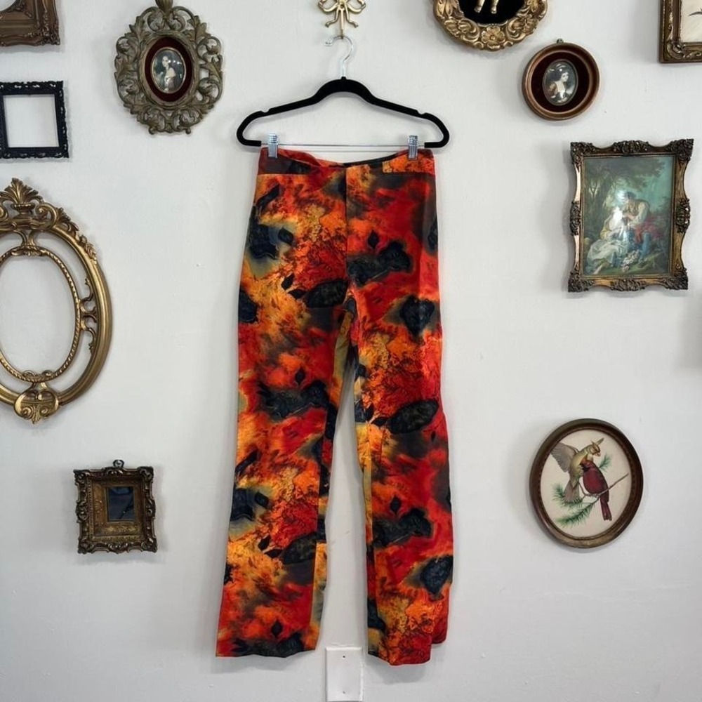 Vintage Y2K Lauren Taylor Abstract Flame Print Pants – Size 8